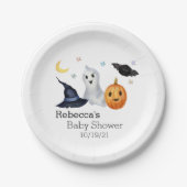Halloween October Baby Shower Ghost Boo Pappteller (Vorderseite)