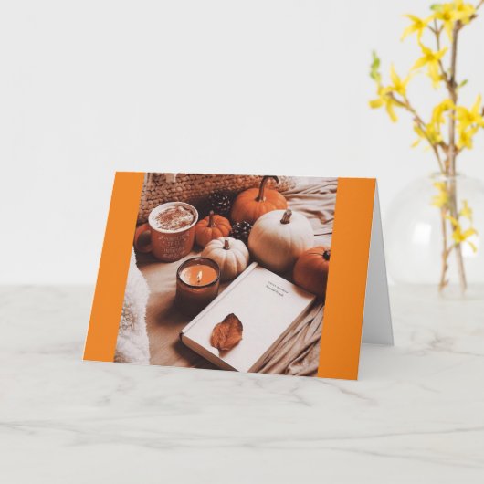 **HALLOWEEN oder ERNTEDANK** KÜDZEIT MIT IHNEN Karte (Gelbe Blume)