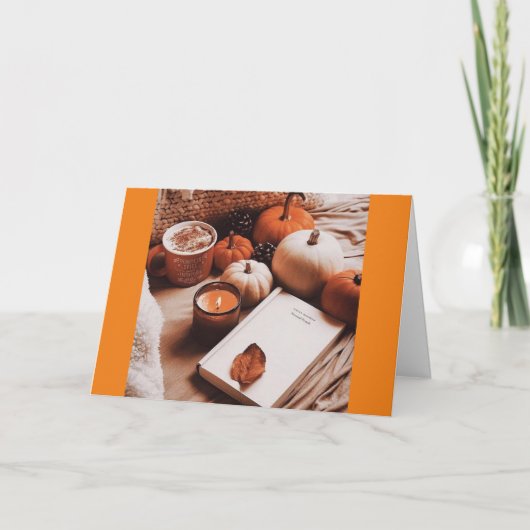 **HALLOWEEN oder ERNTEDANK** KÜDZEIT MIT IHNEN Karte (Vorderseite)