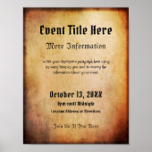 Halloween oder Goth Moody Ancient Style Event Poster (Vorne)