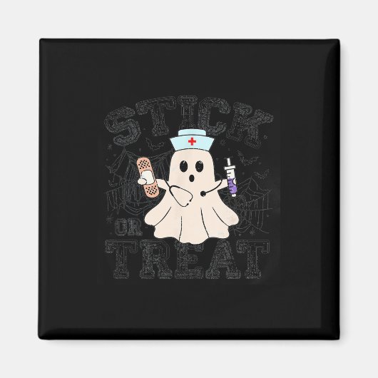 Halloween oder Leckerei Halloween Ghost Nurenkranz Magnet (Vorne)