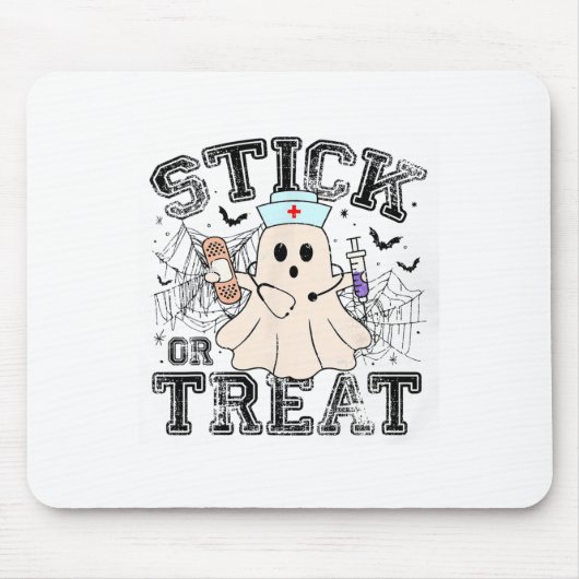 Halloween oder Leckerei Halloween Ghost Nurenkranz Mousepad (Vorne)