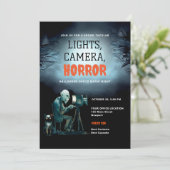 Halloween Office Party Business Beängstigend Movie Einladung (Stehend Vorderseite)