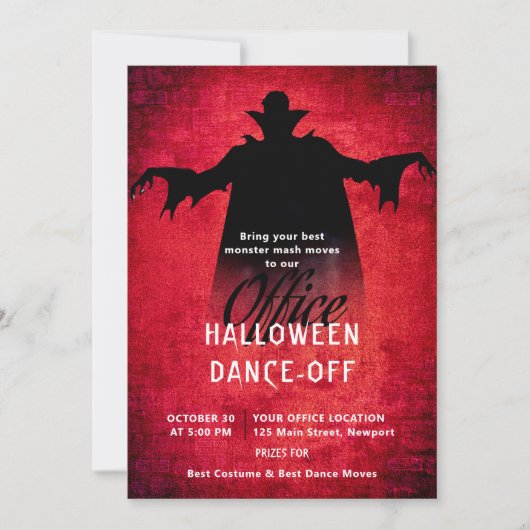 Halloween Office Party Business Corporate Monster Einladung (Vorderseite)