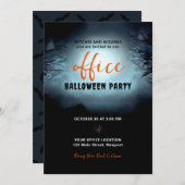 Halloween Office Party Business Corporate Spooky Einladung (Vorne/Hinten)