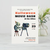 Halloween Office Party Business Movie Bash Gremlin Einladung (Stehend Vorderseite)
