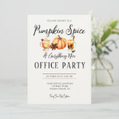 Halloween Office Party Business Pumpkin Gewürz Nic Einladung (Stehend Vorderseite)