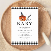Halloween Oh Baby Black Kariert Baby Dusche Einladung