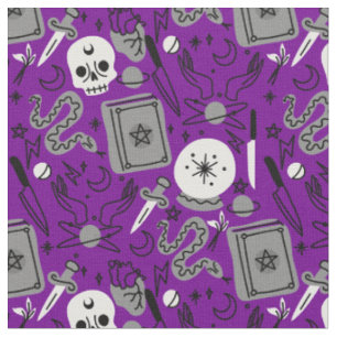 Halloween Okkult Magisch Mystisch Esoterisch Lila Stoff