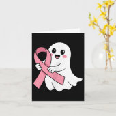 Halloween Oktober Brustkrebs Bewusstsein Pink Cut Karte (Gelbe Blume)