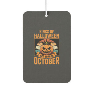 Halloween Oktober Kürbiskönig Geburtstagsdesign Autolufterfrischer