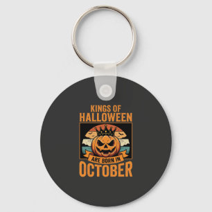 Halloween Oktober Kürbiskönig Geburtstagsdesign Schlüsselanhänger