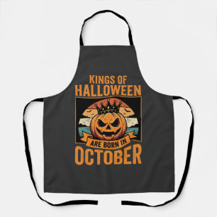 Halloween Oktober Kürbiskönig Geburtstagsdesign Schürze