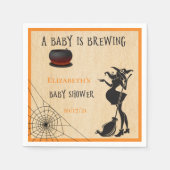 Halloween Oktoberhexen Brauen Babydusche Serviette (Vorderseite)