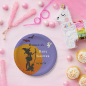 Halloween Oktoberwitz, Hexenjugenddusche Pappteller (Party)