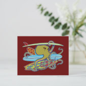 Halloween-Oktopus Postkarte (Stehend Vorderseite)