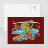 Halloween-Oktopus Postkarte (Vorne/Hinten)