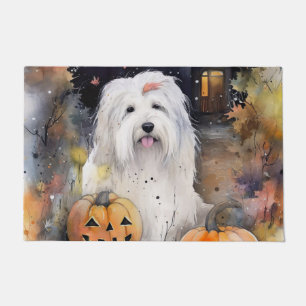 Halloween Old English Sheepdog mit Pumpkins Beängs Fußmatte