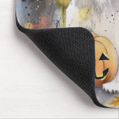 Halloween Old English Sheepdog mit Pumpkins Beängs Mousepad (Ecke)