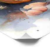 Halloween Old English Sheepdog mit Pumpkins Beängs Poster (Ecke)