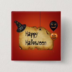 Halloween Old Parchment Gruß Button