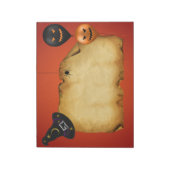 Halloween Old Parchment Gruß Notizblock (Rotiert)