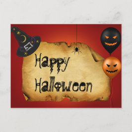 Halloween Old Parchment Gruß Postkarte