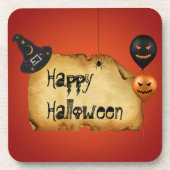 Halloween Old Parchment Gruß Untersetzer (Vorderseite)