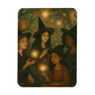 Halloween Ölgemälde im Wald Magnet