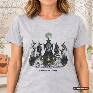 Halloween Oma Coven Gothic Hexen Vollmond T-Shirt