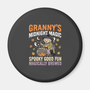 Halloween-Oma-Kessel-Magie Magnet