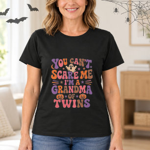 Halloween-Oma von Zwillingen Lustiger Retro-Geist T-Shirt