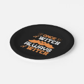 Halloween Once A Witch Always A Witch Birthday Pappteller (Schrägansicht)