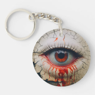 Halloween One Eye Das Blut weint Schlüsselanhänger