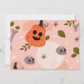 Halloween ONE Girls Party Pumpkin Foto Einladung (Rückseite)