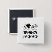 Halloween One Spooky Mama Geburtstag Button (Vorne & Hinten)