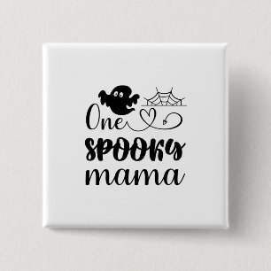 Halloween One Spooky Mama Geburtstag Button