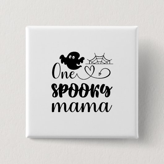 Halloween One Spooky Mama Geburtstag Button (Vorderseite)