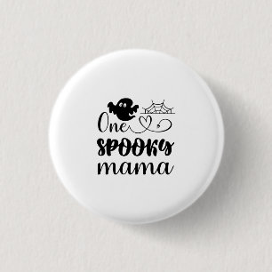 Halloween One Spooky Mama Geburtstag Button