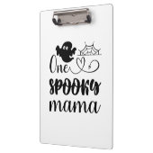 Halloween One Spooky Mama Geburtstag Klemmbrett (Links)