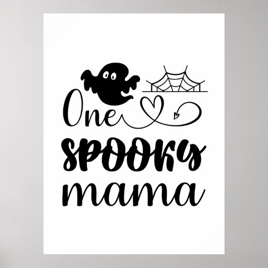 Halloween One Spooky Mama Geburtstag Poster (Vorne)