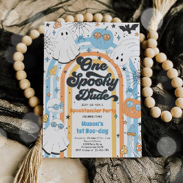 Halloween One Spooky Typ Ghost 1. Geburtstag Party Einladung