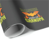 Halloween Opa Fledermaus Hexe Wünsche Geschenkpapier (Rolleneckpunkt)