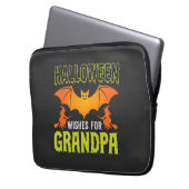 Halloween Opa Fledermaus Hexe Wünsche Laptopschutzhülle (Vorderseite Links)