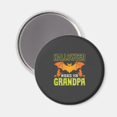 Halloween Opa Fledermaus Hexe Wünsche Magnet (Vorderseite/Rückseite)