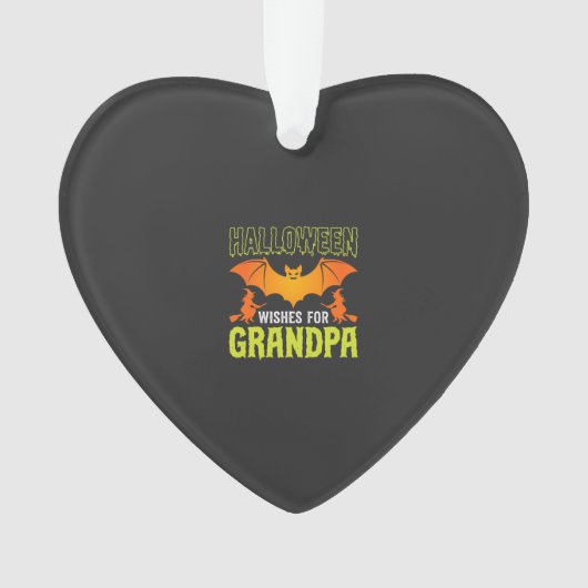 Halloween Opa Fledermaus Hexe Wünsche Ornament (Vorderseite)
