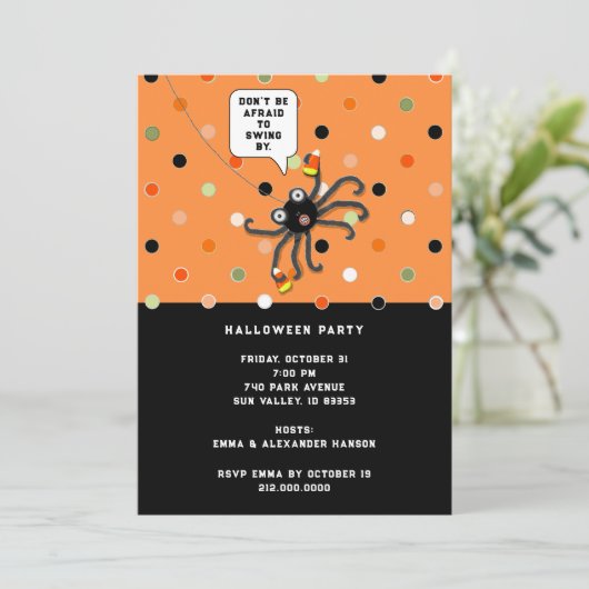 Halloween Open House Einladung (Stehend Vorderseite)