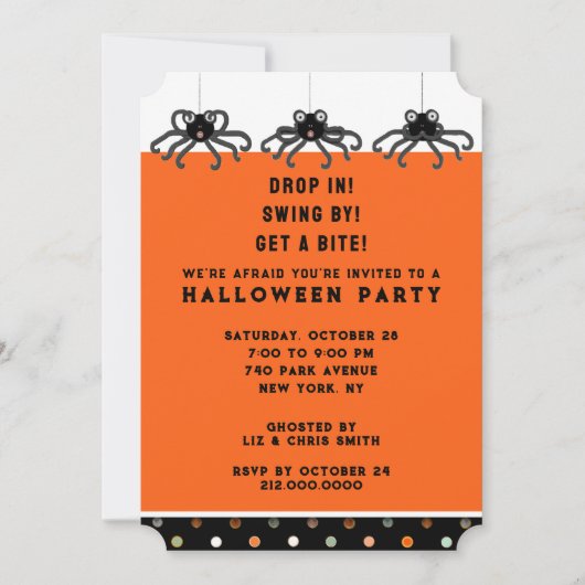 Halloween-Open-House Einladung (Vorderseite)