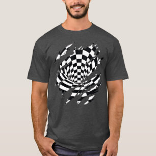 Halloween-Optical Illusion Pattern Kostüm zerrisse T-Shirt