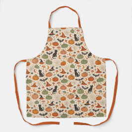 Halloween Orange and Green Cottagecore Schürze